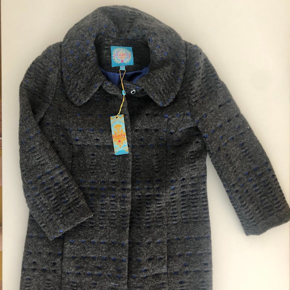 vintage inspired 1950s 1960s NWT Plenty by Tracy Reese / Wool Top Coat - Picture 2 of 16